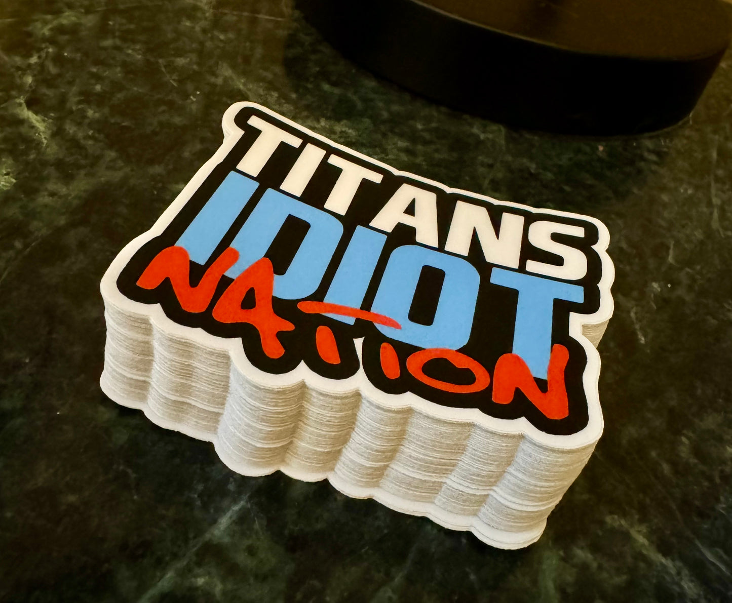 Titans Idiot Nation Die Cut "Stacked" Sticker (Medium Size)